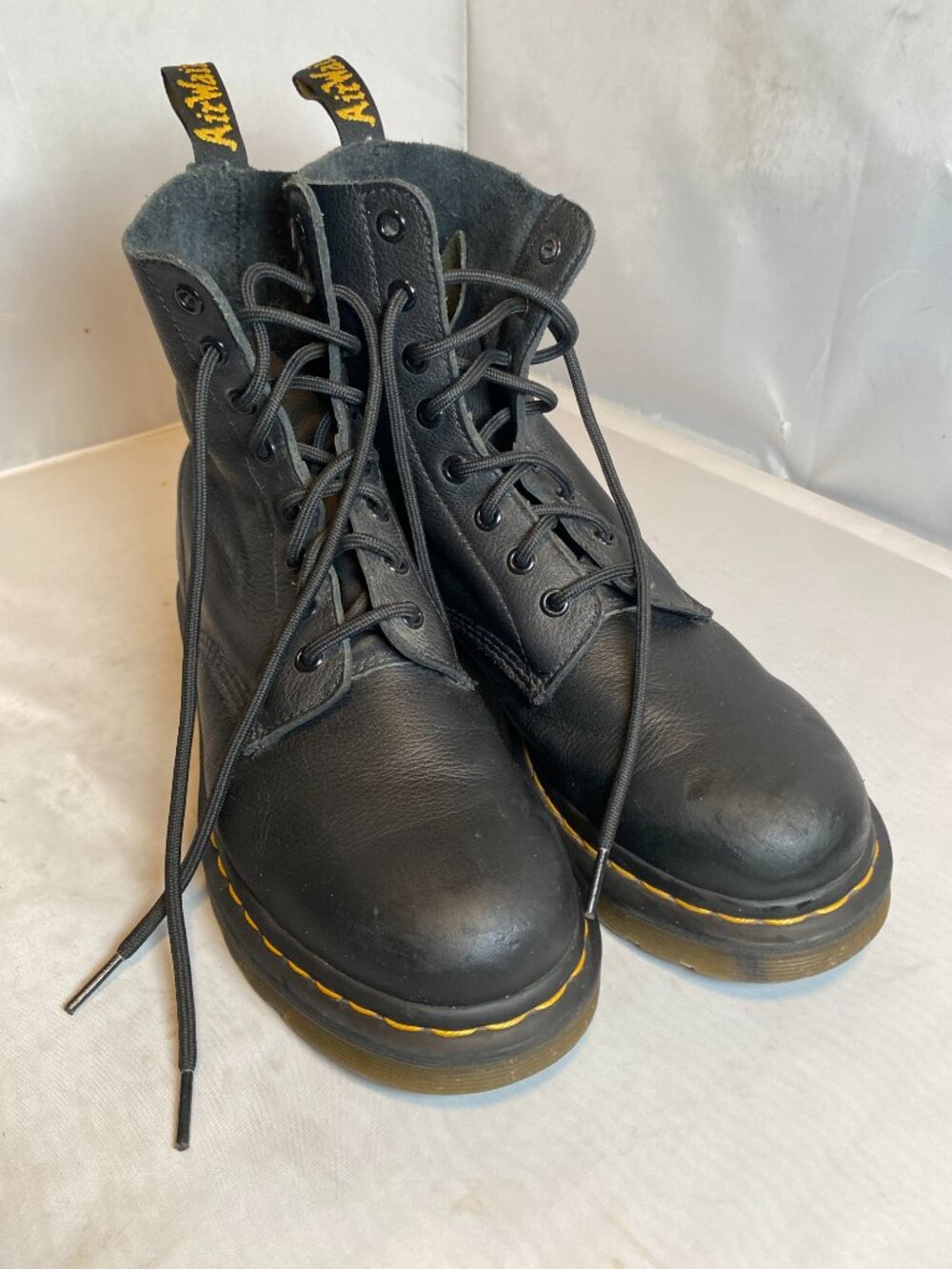 Dr. Martens 1460 Pascal Black Leather Lace Up Boots US 9 EU41